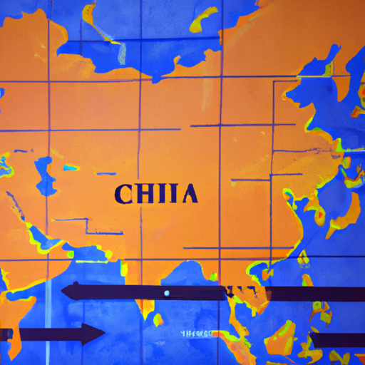 מפת עולם עם חיצים המצביעים מסין למדינות שונות, הממחישות את הטווח העולמי של ספקים סיניים.